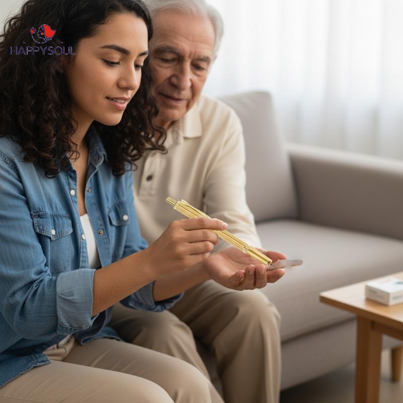 Cái mới Lancet Pen Press Brass Pen Cofoe Kiểm tra bệnh tiểu đường Máy đo đường huyết Kiểm tra bệnh t