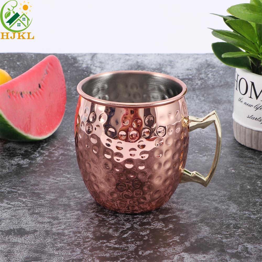 HJKL Mule Mug Moscow Đồ uống gia đình Ăn uống bằng thép không gỉ Cốc bia búa