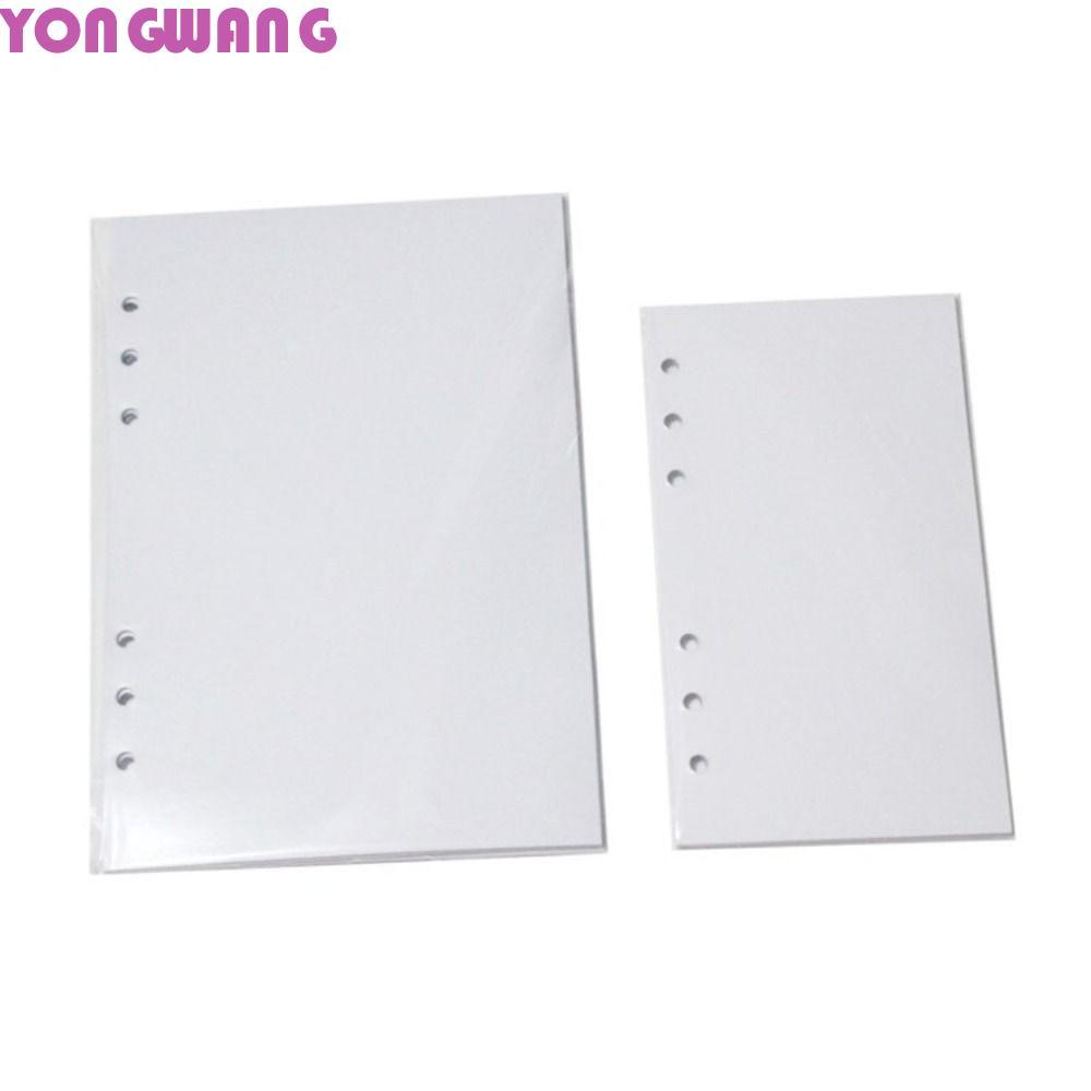 YONGWANG66HR Giấy phát hành trắng, 40 tờ Giấy dán sắp xếp sổ lưu trữ lá rời, Văn phòng phẩm A4 A5 A6