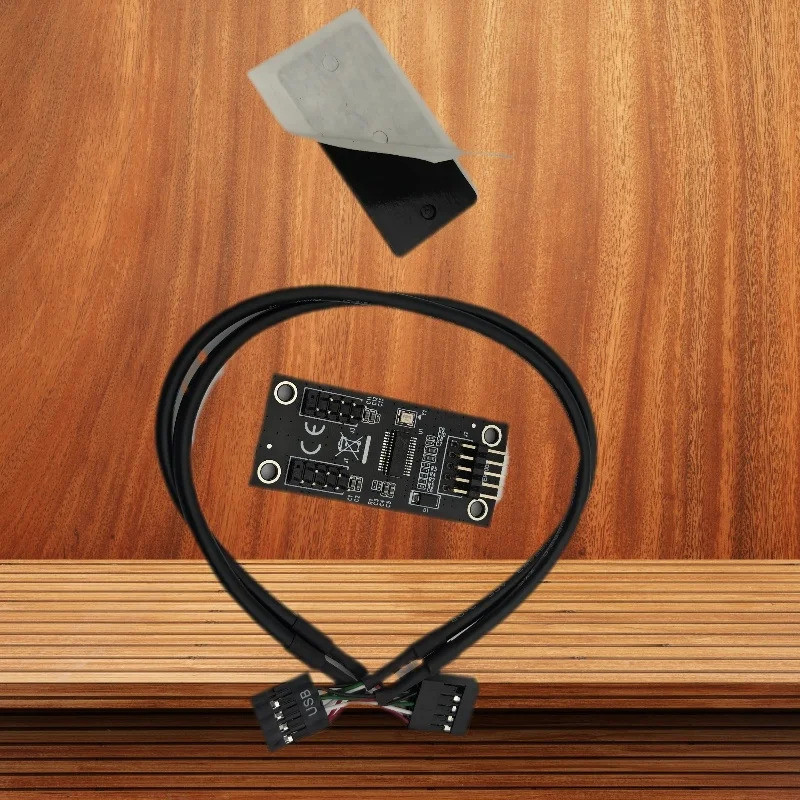 Hub Adapter Riser Bo Mạch Chủ USB 9Pin Đầu Nối Đầu 1 Đến 2 Cáp Nối Dài USB 2.0 9Pin Sang Dual 9Pin U