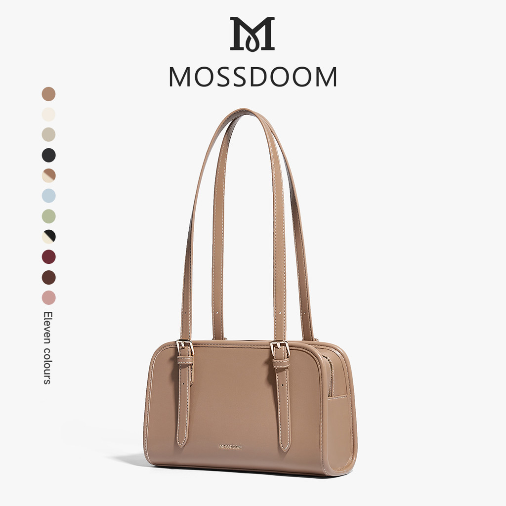 MOSSDOOM Renee Bag Túi đeo vai Boston da PU thời trang và đa năng
