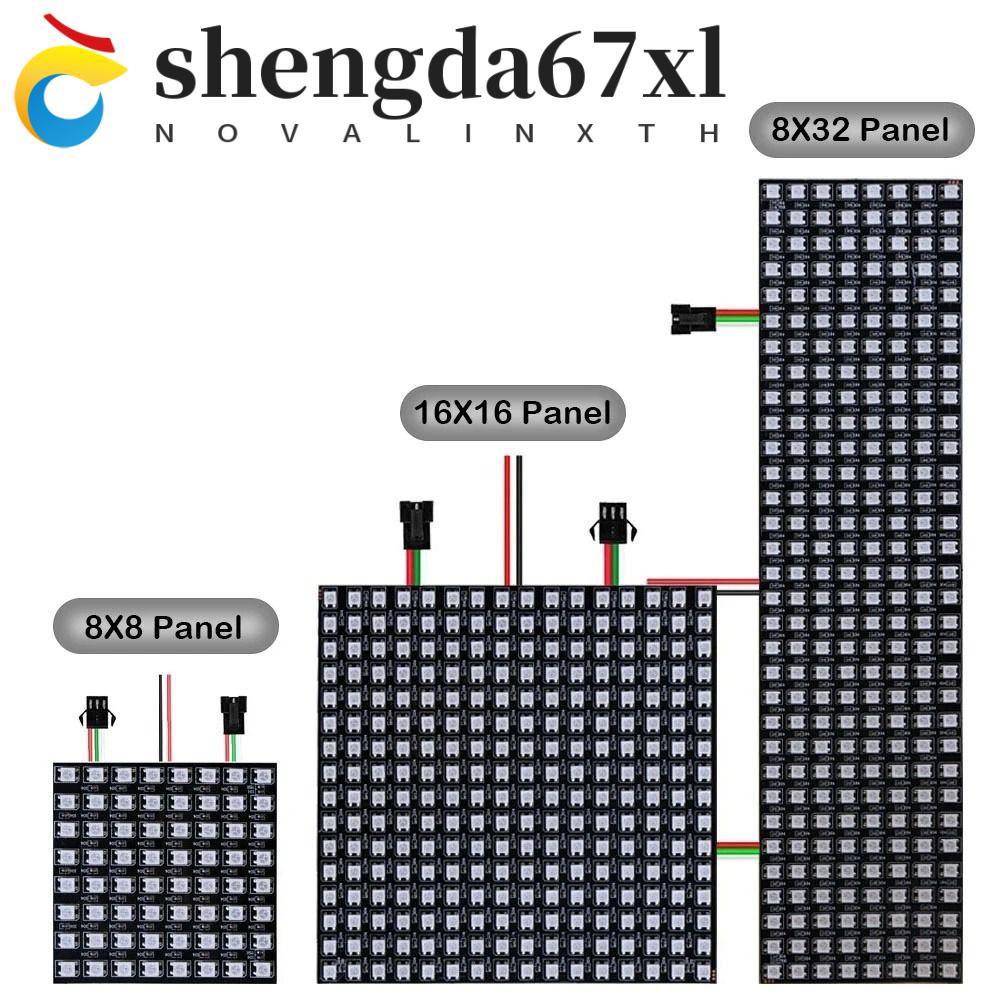 Bảng điều khiển Led SHENGDA Pixels DC5V Nhiều màu sắc WS2812B 8x8 16x16 8x32 WS2812 với màn hình Pix