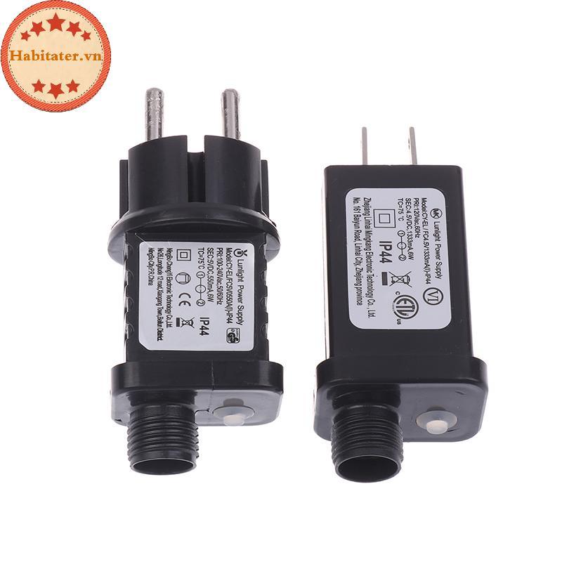 TATER EU / US Cắm 5VDC 6W 8 Chức Năng SELV Đèn LED Driver Switch Adapter IP44 Chiếu Sáng Laser Chống