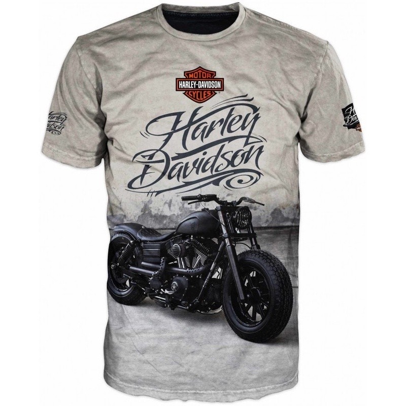 HARLEY DAVIDSON Áo thun 3d thương hiệu mới Harry davidson