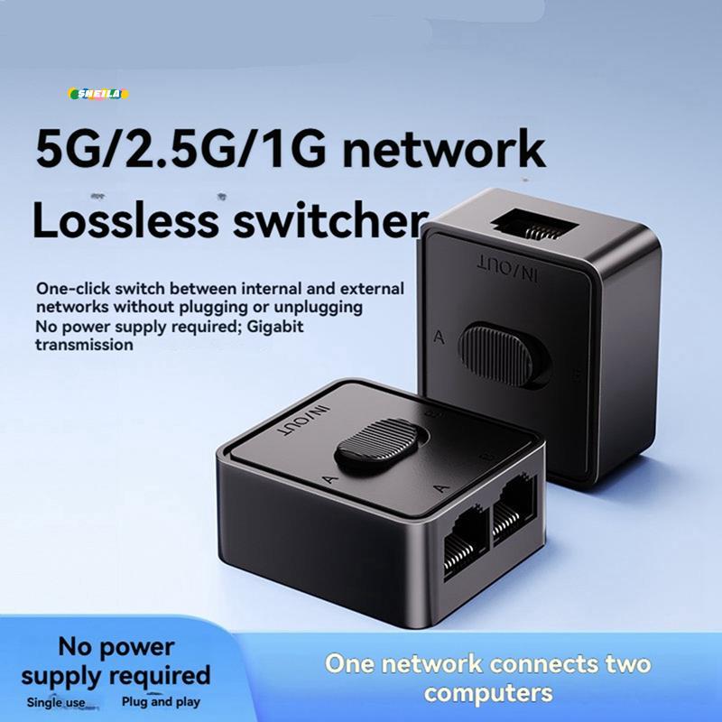 RJ45 LAN Gigabit Network Switch 5G / 2.5G / 1G 2 trong 1 Out Bộ chia công tắc bên ngoài bên trong Po