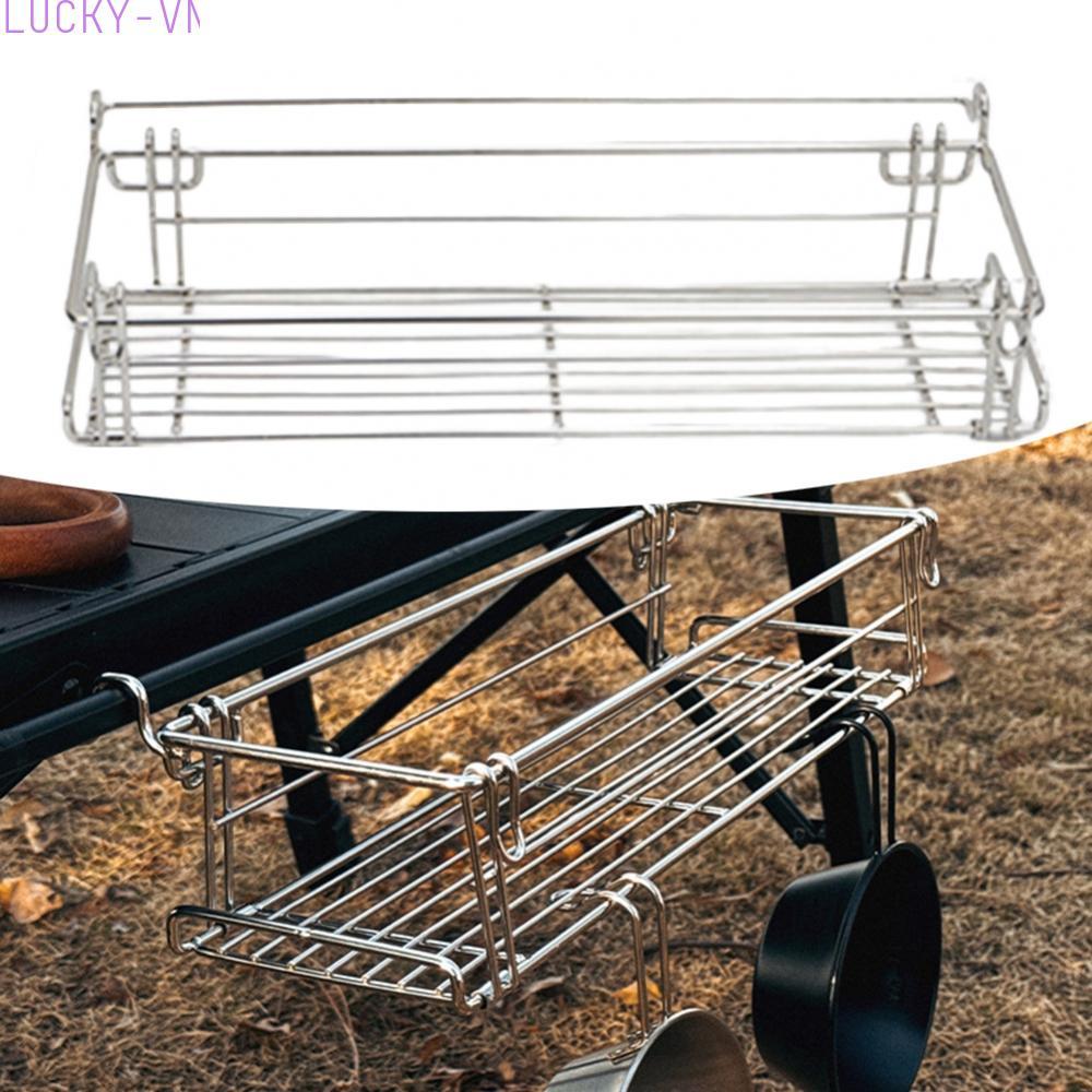 Camping Table Drain Basket Rust Stainless Steel Storage for Outdoor Fun