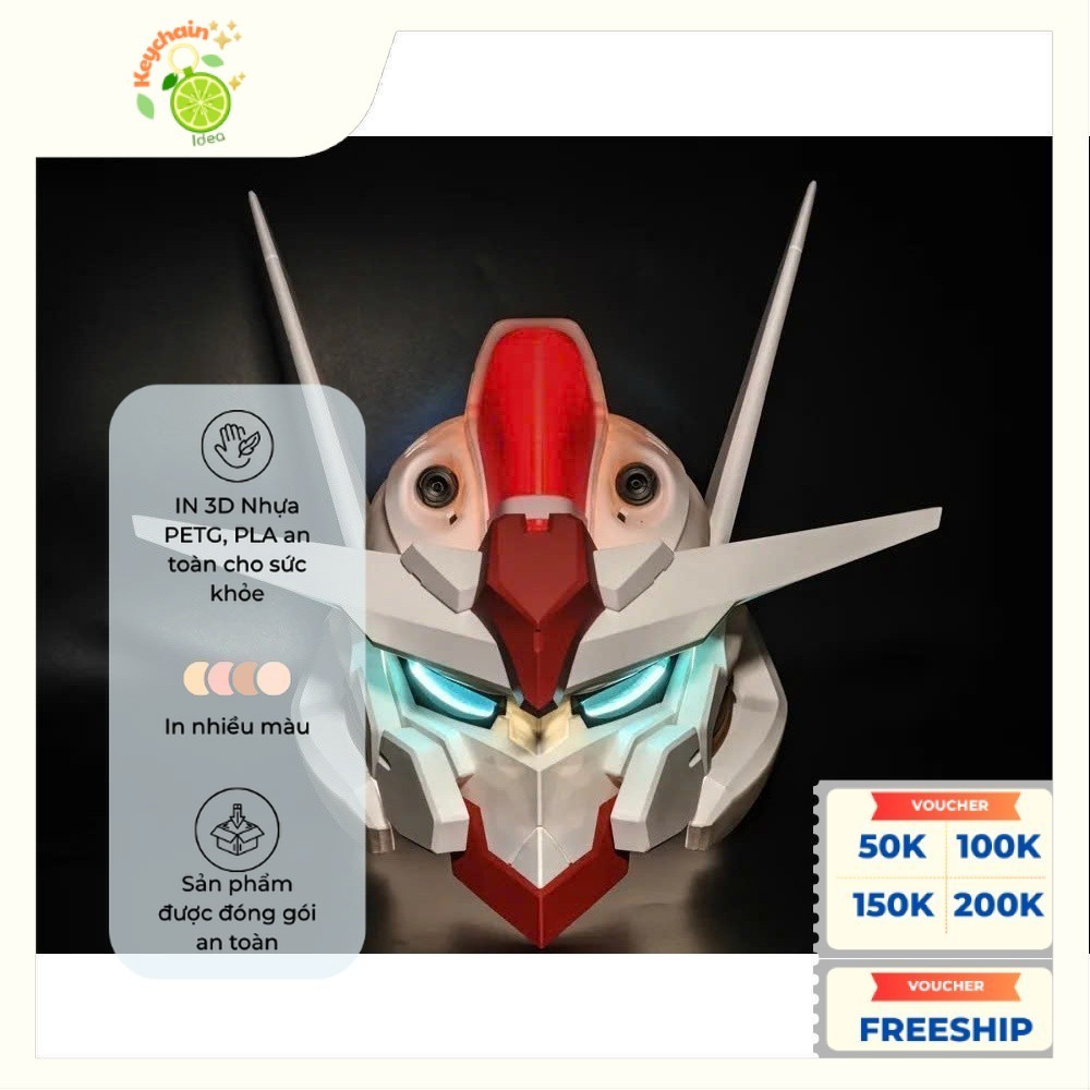 Mũ Gundam  Aerial V2 dùng để cosplay, trang trí decor