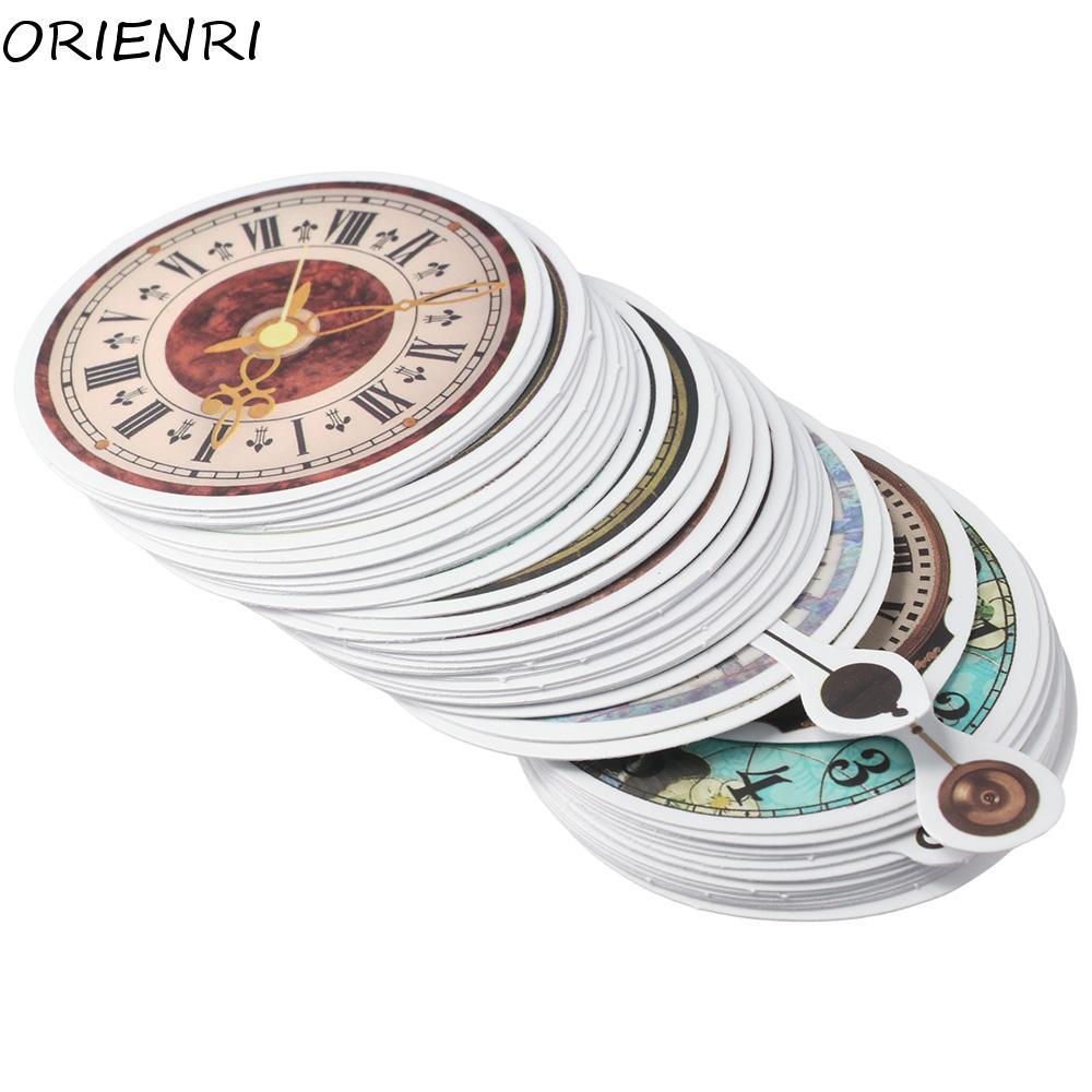 ORIENRI 100 CÁI Nhãn dán đồng hồ, Nhãn dán nhiều màu PVC, Nhãn dán sổ lưu niệm Nhãn dán trang trí DI