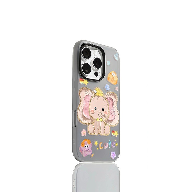 [Khuyến nghị của cửa hàng] Love Dumbo Thích hợp cho Phone16promax Apple 14pro Sẽ Không Va chạm Ốp đi