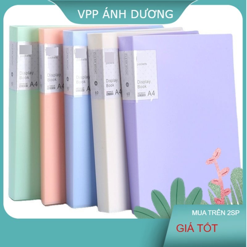 Bìa lá, File đựng tài liệu a4 nhiều lá - 30 lá đựng tài liệu văn phòng. HXGS