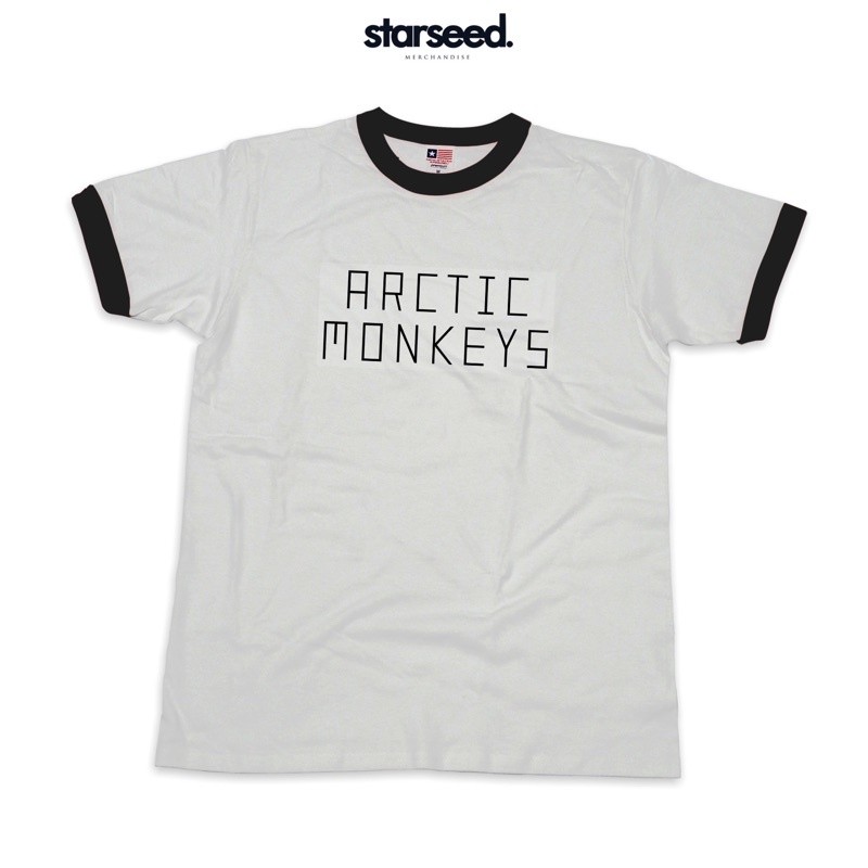 ARCTIC MONKEYS (FONT) ~ Áo thun RINGER Cotton 90-150cm