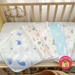 Tấm Lót Chống Thấm Cotton 3 Lớp Anchee , Kích Thước 50x70cm thoáng khí và kháng khuẩn