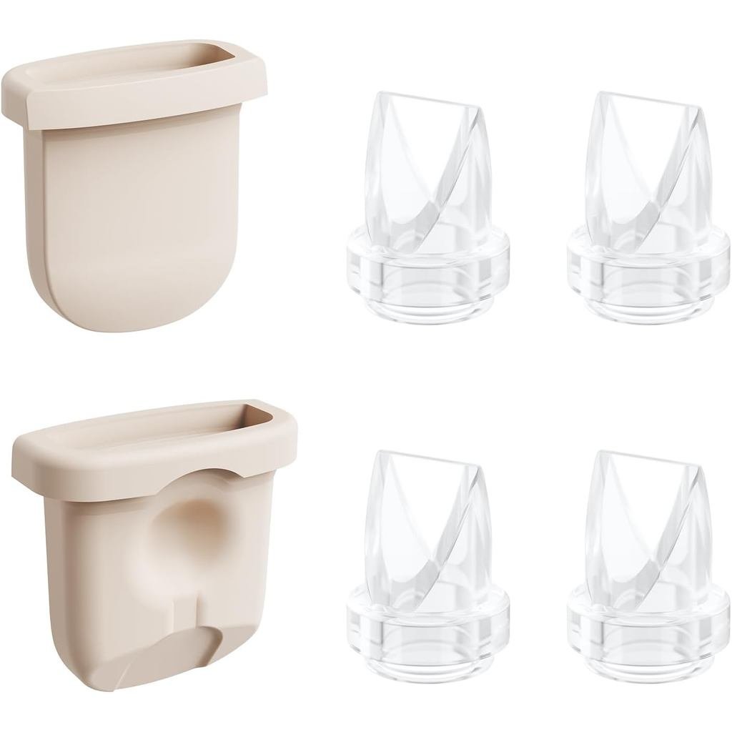 6 Bộ phận bơm ngực, 4 van mỏ vịt và 2 màng silicon Tương thích với máy bơm ngực đeo eufy S1 Pro / S1