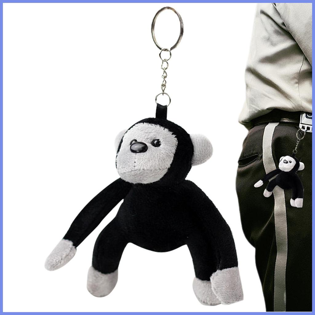Monkey Keychain Plush Adorable Soft Backpack Ornament Cute Monkey Plush for Girls Kids Women Home Pu