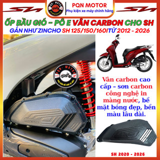 Bầu Gió (Pô E) SH 2012–2026 – Sơn Airbrush, Vân Carbon Đẹp Bền, Lắp Chuẩn Cho SH 125i 150i 160i