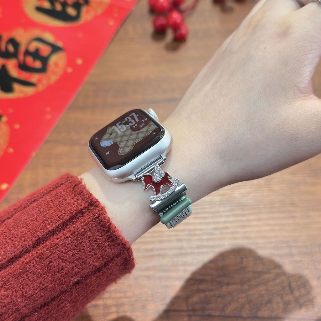 Dành cho dây đeo iWatch iwatch S11 / 10 / Ultra 3 Dây đeo đồng hồ vòng Nylon thắt lưng nhỏ Pony