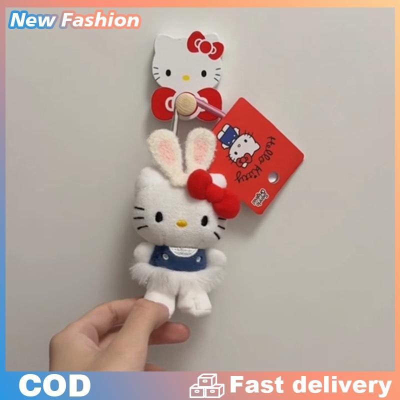 Kawaii Sanrio Hello Kitty KEYCHAIN-dễ thương búp bê sang trọng Keyring Ba lô Mặt dây chuyền Quà Tặng