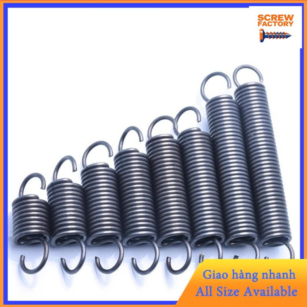 Lò xo căng / lò xo d = 2,5mm, OD20mm, L = 60 ~ 200mm lò xo căng thẳng có móc, áp dụng cho cửa nhà để