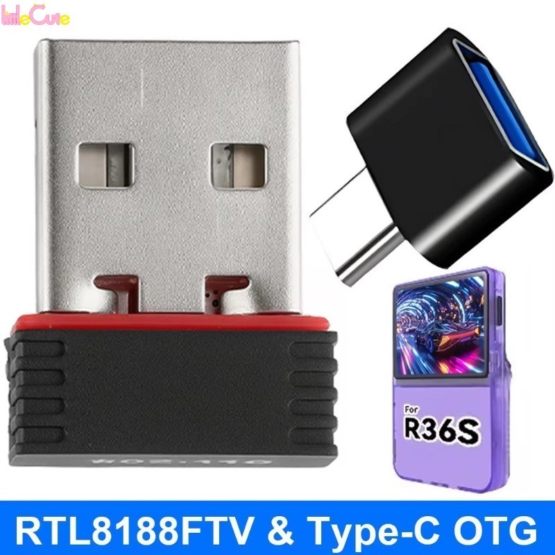 2-1Bộ Dành Cho Bộ Chuyển Đổi WiFi USB R36S - Phụ Kiện Chuyển Đổi Tốc Độ Cao - Mini WiFi Dongle - Dàn