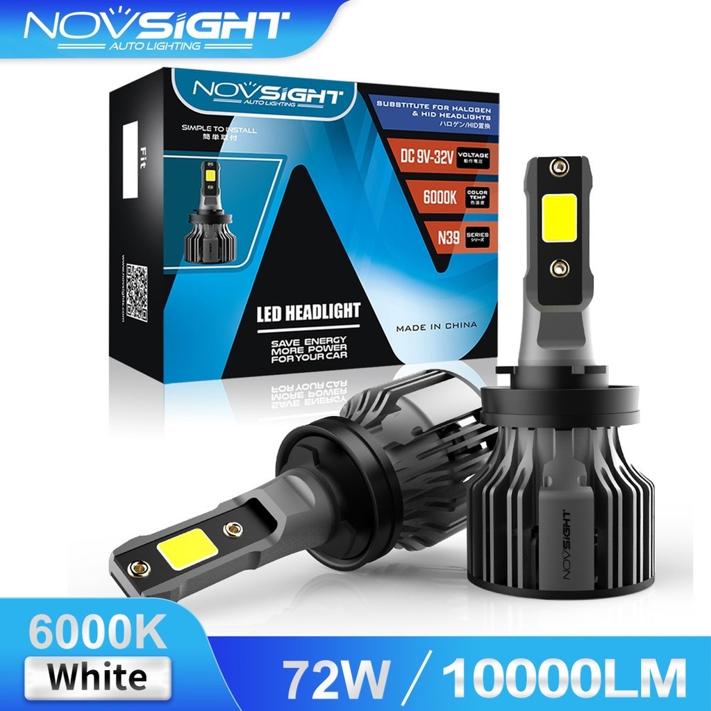 Novsight N39 9005 9006 H4 H7 H11 Mini Thiết Kế Đèn Pha LED Ô Tô Bóng Đèn Sương Mù 72W 10000LM