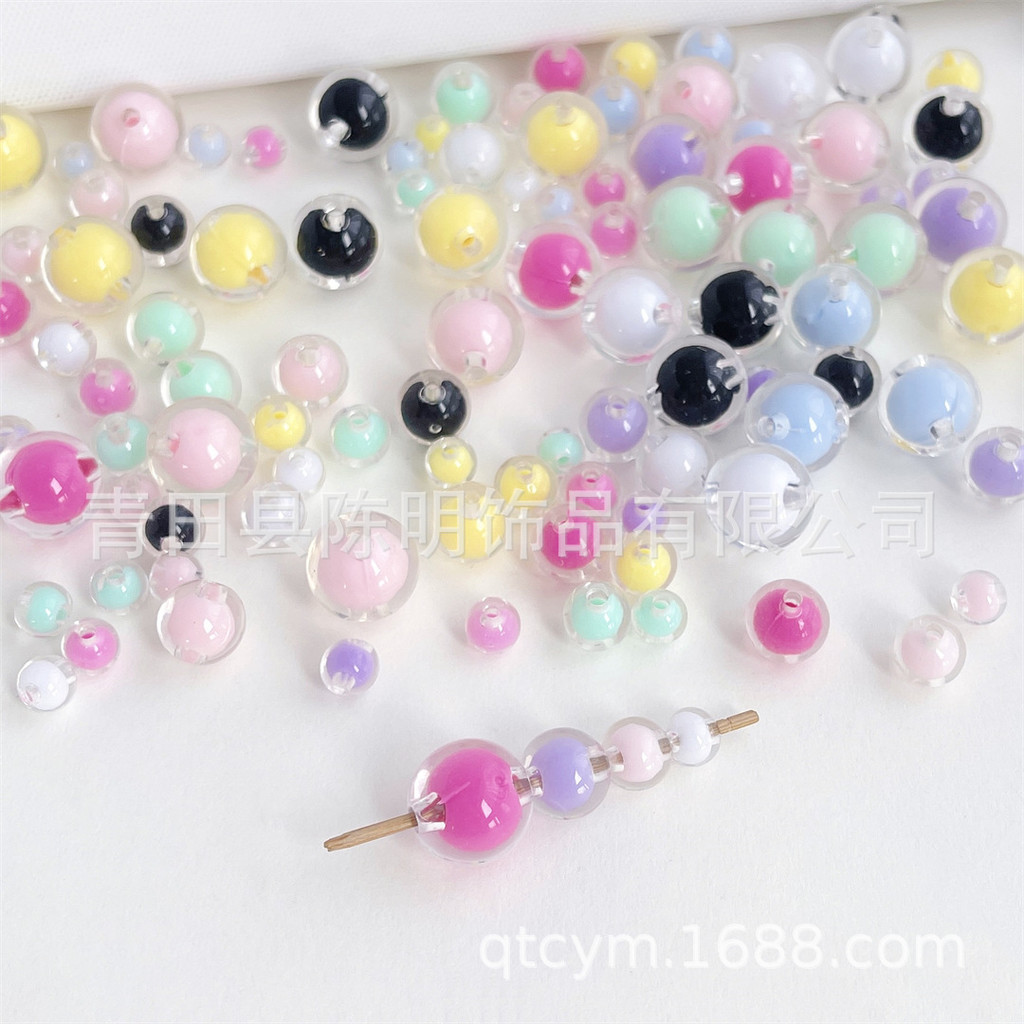 Hạt Acrylic Trong Suất Tròn - DIY Phụ Kiên Vòng Tay và Dây Điện Thoại 9CNX