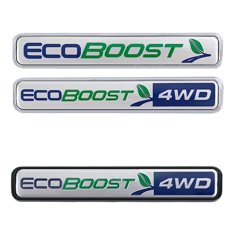 Logo Ecoboost 4WD cho Ford Focus Mondeo Ecosport Kuga ESCORT Fiesta Eco boost 4WD biểu tượng chữ cái