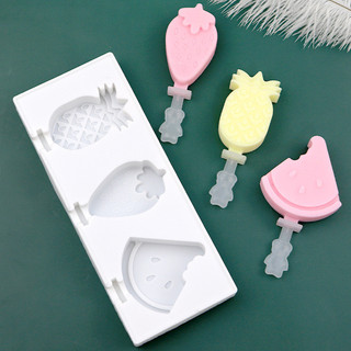 Khuôn Kem Silicon, Khuôn Tạo Hình Kem Que Chất Liệu Silicone Chống Bám Dính, Chịu Nhiệt Tốt, Kem Trái Cây Handmade DIY