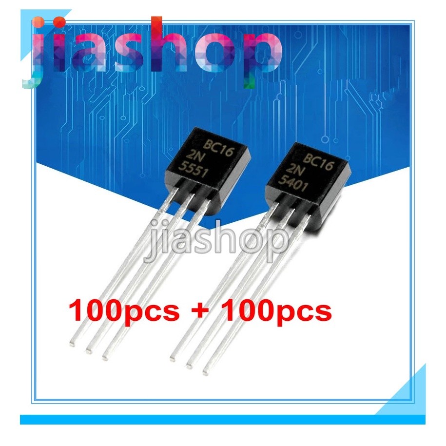 200 CÁI 2N5551 2N5401 5551 5401 TO-92 (100 CÁI * 2N5401 + 100 CÁI * 2N5551) TO92 Transistor lưỡng cự