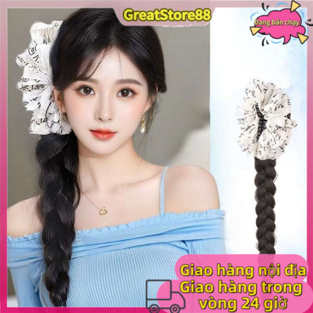 Vận chuyển địa phương: Kẹp Đuôi Ngựa 40 cm Washed Ink Design cho vẻ ngoài tóc tự nhiên