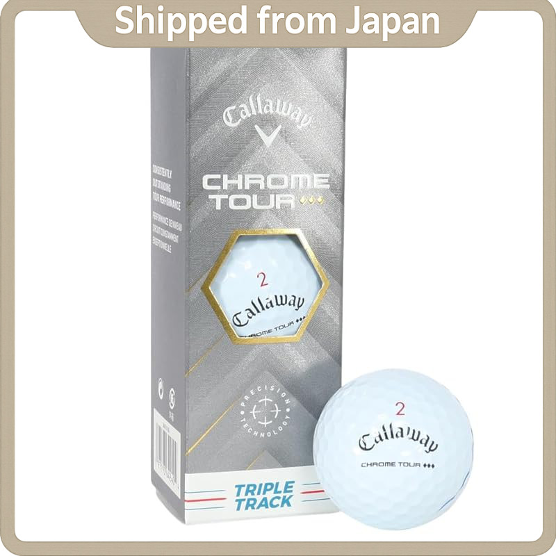 Callaway Chrome Tour Triple Track Golf Balls - White, 3-Ball Sleeve
