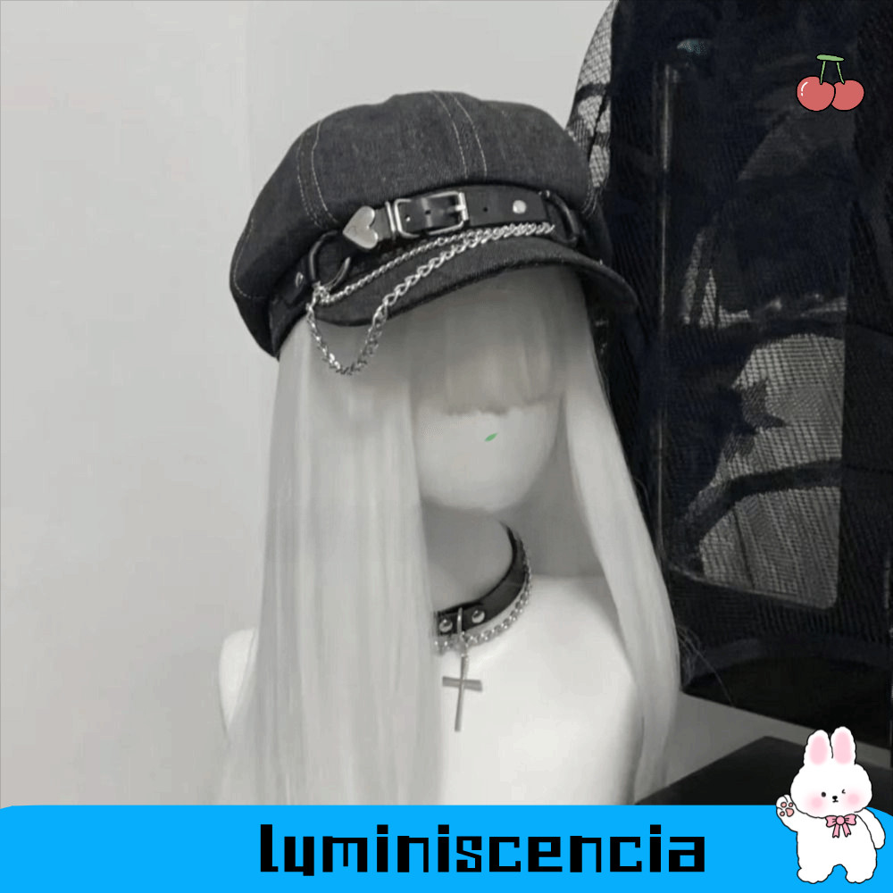 LUMINISCENCIA Mũ nồi Harajuku, Mũ Gothic Gothic Gothic Gothic thường ngày, Y2K Thời trang Dạo phố Ph