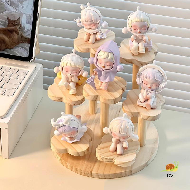 F & Z Màn Hình Bằng Gỗ Riser Đứng Sắp Xếp Kệ Đứng Cho Nhân Vật Hộp Mù Đồ Chơi Hình Hiển Thị Tủ Búp B