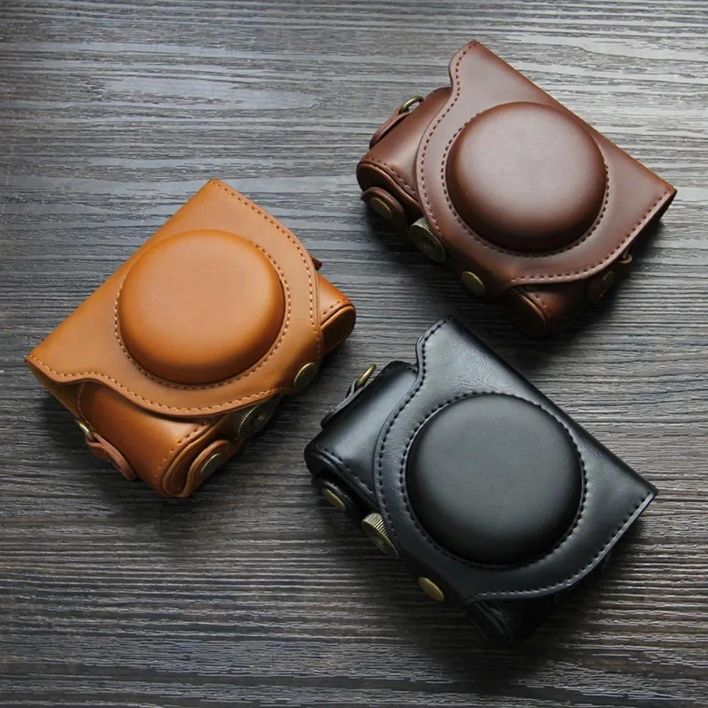 Ốp Lưng Máy Ảnh Da PU Retro Cho Sony DSC-HX90V Hx80 WX500 Túi Máy Ảnh