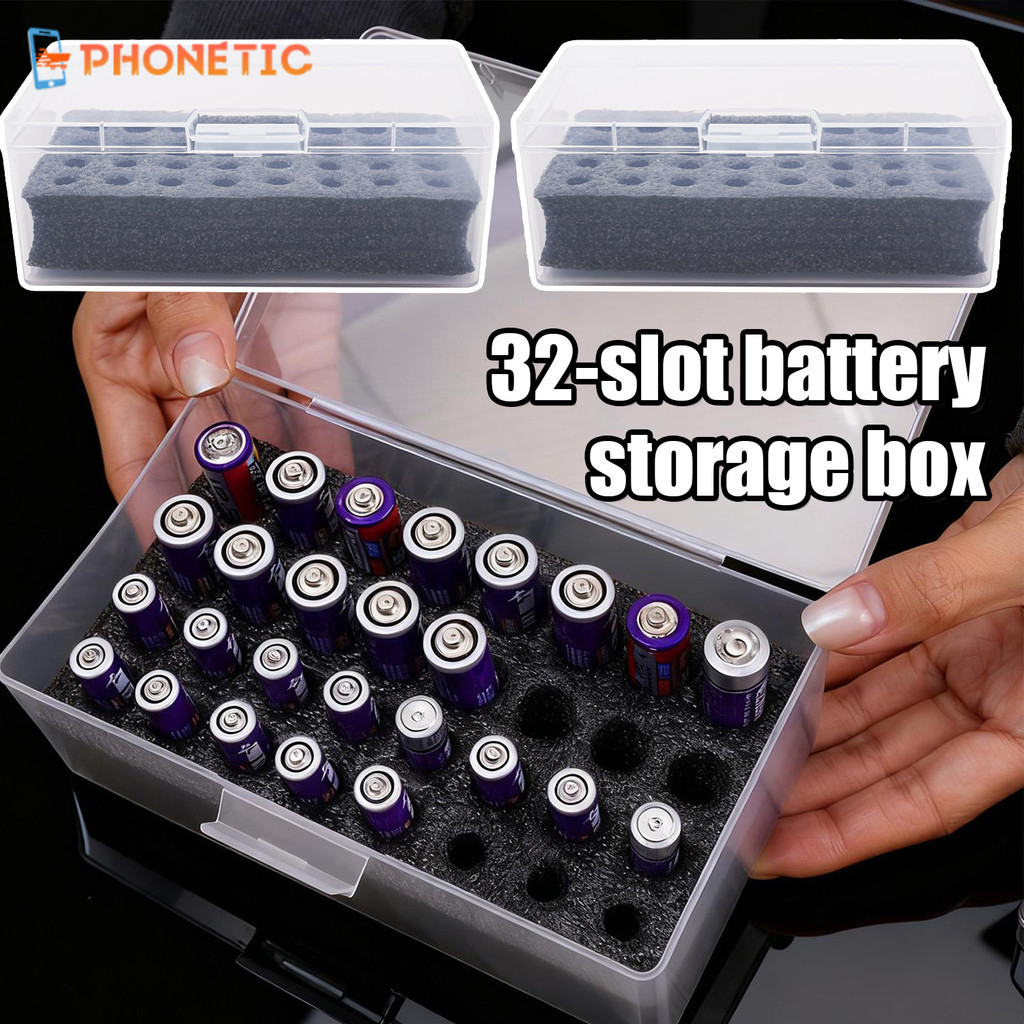[AUTO & 3C] Hộp đựng ngăn kéo gia đình cho pin AA / AAA | Nắp xem trong suốt & Thiết kế phân loại nh