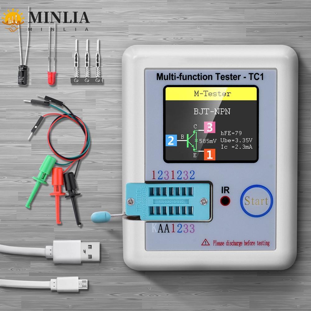 Máy kiểm tra Transistor nhiều mét MINLIA LCR-TC1 Đa chức năng Auto 1.8 “TFT Diode Triode Tụ điện
