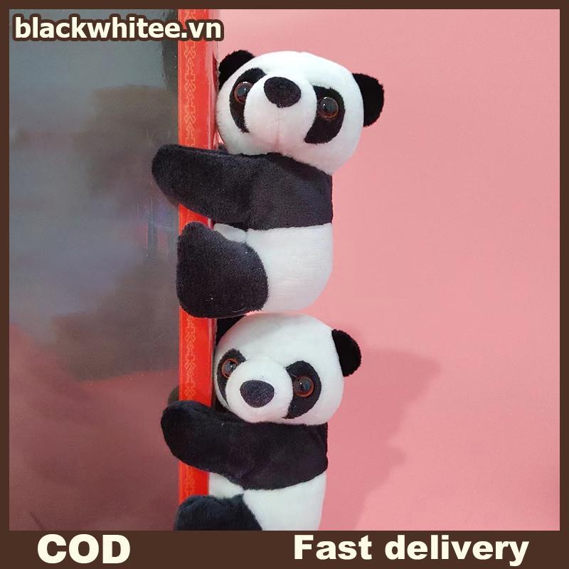 BWHTE Kawaii Panda Sang Trọng Đồ Chơi Búp Bê Động Vật Mềm Gấu Trúc Kẹp Ôm Rèm Kẹp Đồ Chơi Búp Bê.