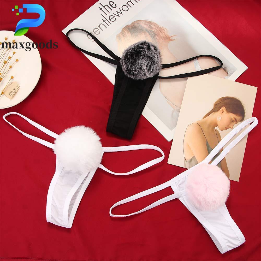 MAXGOODS Bikini T-Back Bé Gái Dễ Thương Nữ Cosplay Đuôi Thỏ Thông