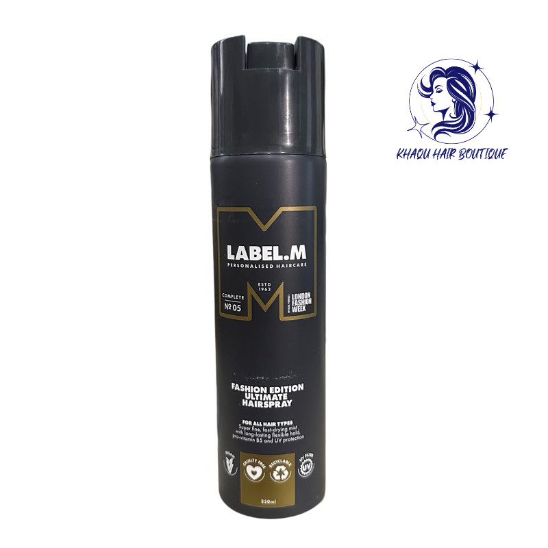 Keo Xịt Tạo Kiểu Mềm Mại, Giữ Nếp Lâu LABEL.M FASHION EDITION ULTIMATE HAIRSPRAY 250ml <BK>