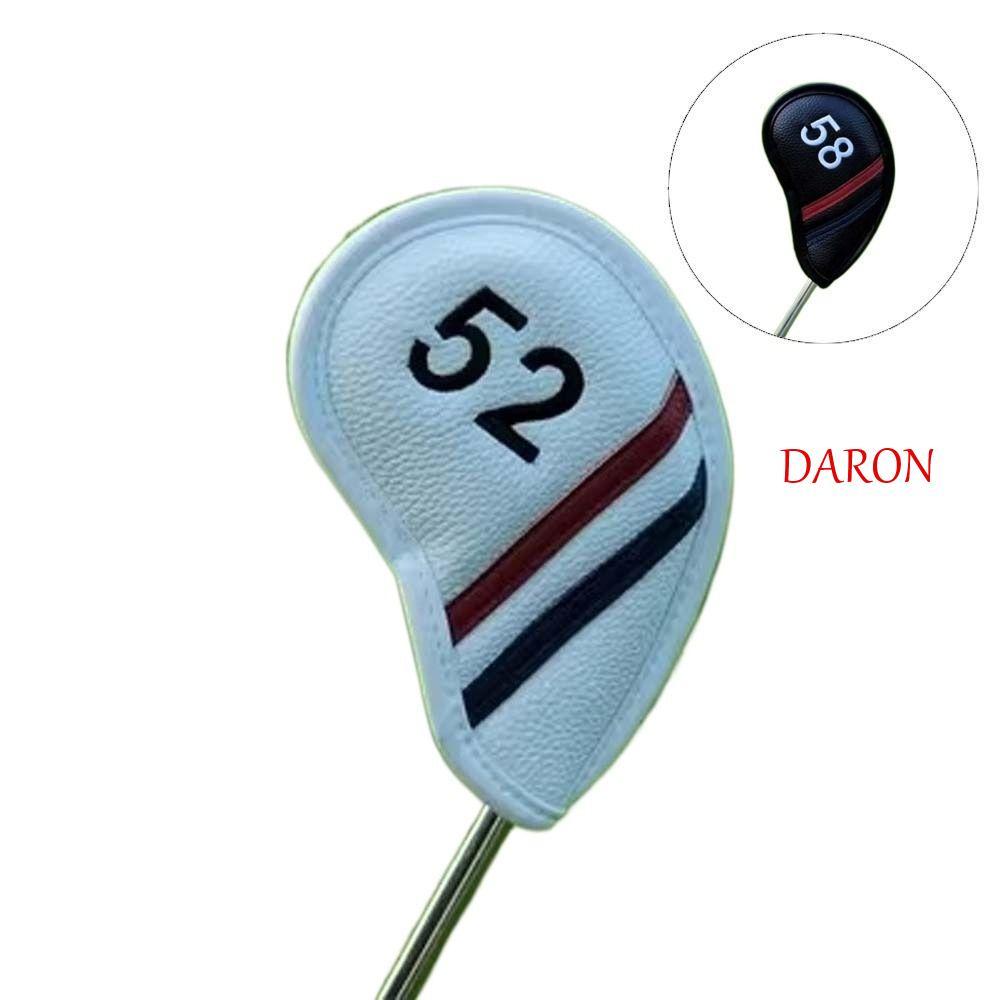 DARON Golf Wedge Cover, PU Leather Angle Club Sand Wedge Headcover, Universal 48 50 52 54 Độ Big Num