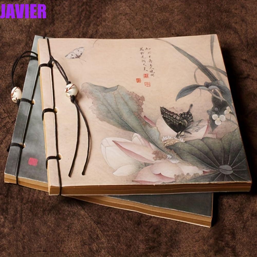 JAVIER Vintage Line-bound Sketchbook, Thread-bound Phong cách cổ xưa Phong cách cổ xưa Sketchbook, R