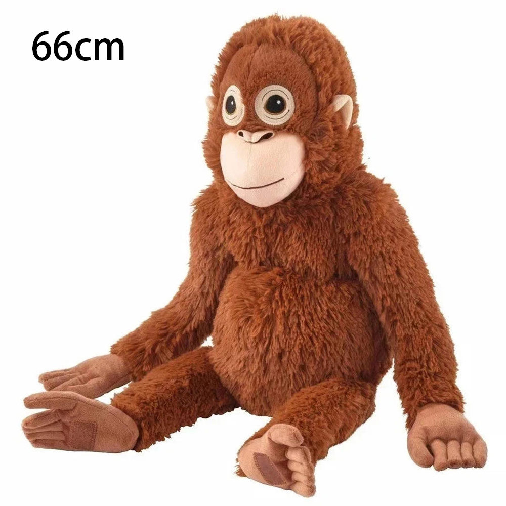 IKEA Gorilla Plush Doll DJUNGELSKOG Velcro Red-Haired Long-Armed Monkey Doll Soothing Ragdoll
