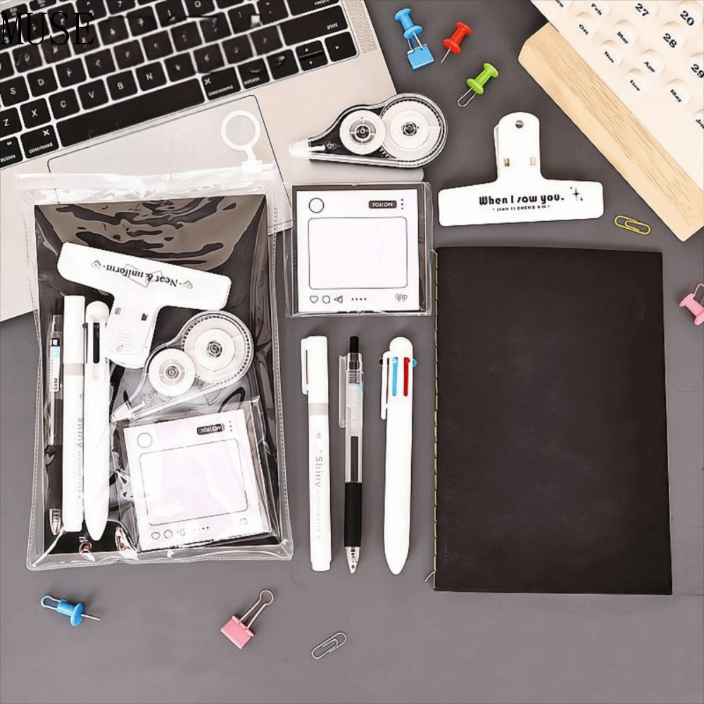 Bộ văn phòng phẩm dành cho học sinh MUSE, Giấy dán ghi chú đơn giản Bộ văn phòng phẩm trường học, Ba