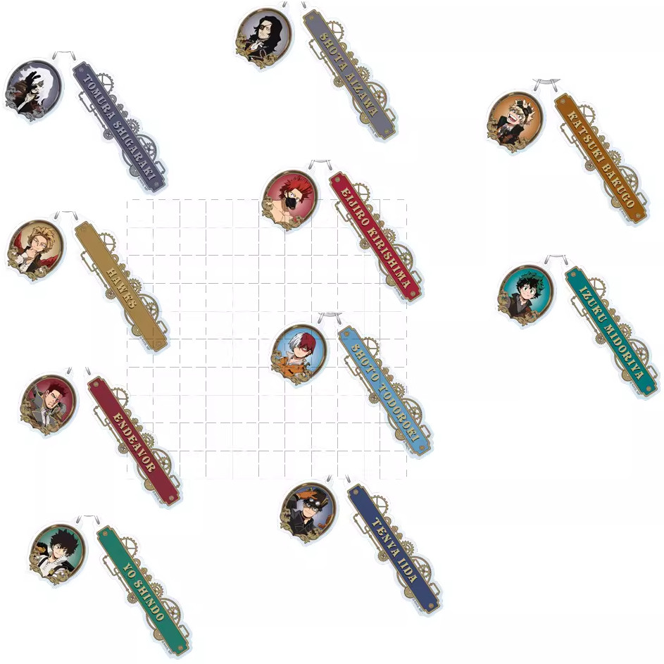 Trò Chơi My Hero Giới Học Thuật Acrylic Móc Khóa Búp Bê Anime Midoriya Izuku Uraraka Ochako Cosplay 