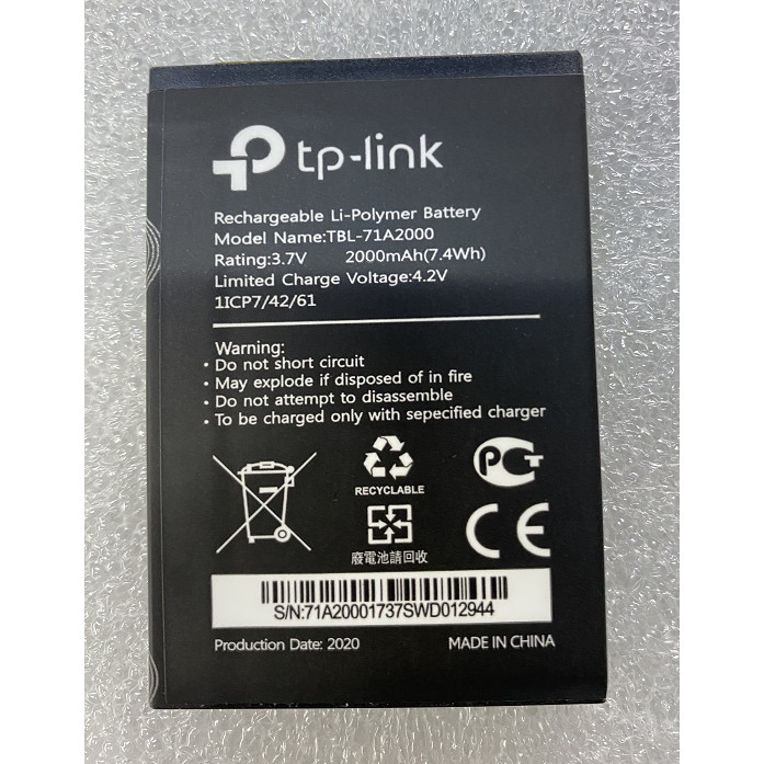 Thích hợp cho pin dung lượng chân General Union / neffos TP-LINK TL-TR861 TBL-71A2000