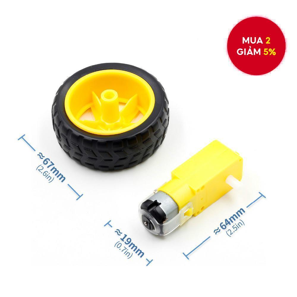 Động cơ Robot ô tô thông minh TT Motor 130motor DC3V-6V Gear Motor cho Arduino