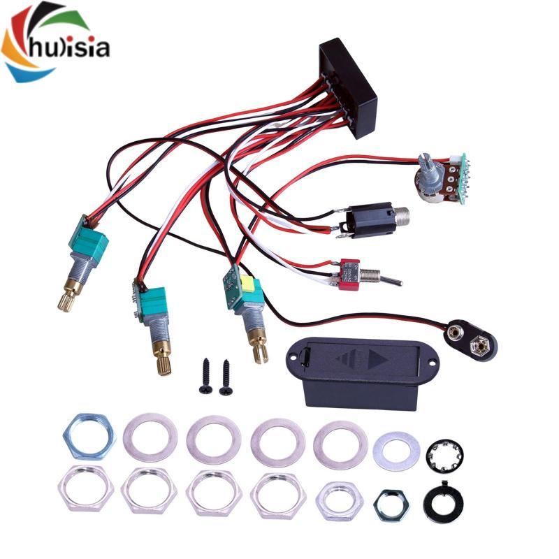 Chalisia Điện Bass Bán Tải Phụ Kiện Bass EQ Equalizer Điện Bass Preamp Guitar Bass Bán Tải Cho Bass 