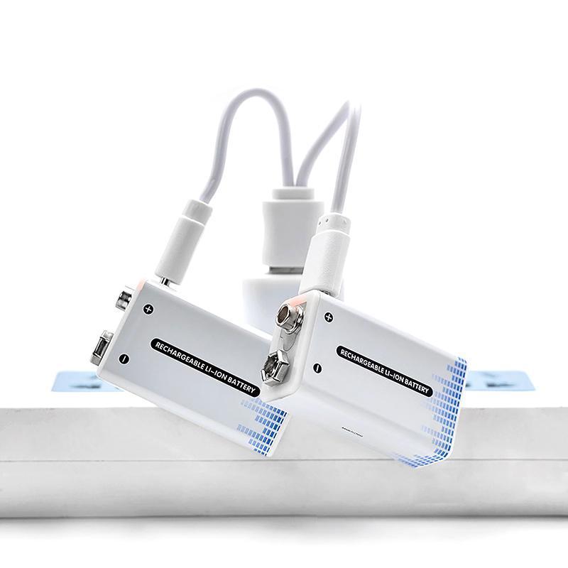 WSS 9V Pin 9V li-ion Type-C Pin 9V lithium Cho Đồng Hồ Micro Đồ Chơi Cáp Sạc USB Mới