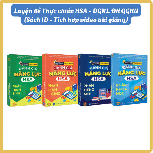[HSA] Sách - Combo Luyện đề thực chiến đánh giá năng lực (Định tính + Định Lượng + Khoa Học + Tiếng 