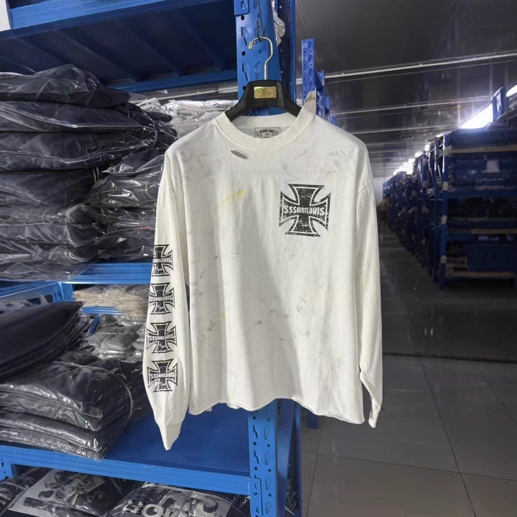 MWIU SaintLouis Long Sleeve T Heavy T-shirt T Shirt450Unisex loose-fitting fashion style T Shirt