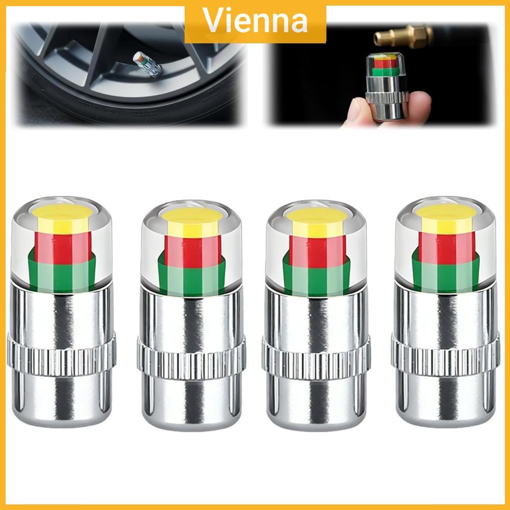 2.4Bar 36PSI Lốp Màn Hình Áp Suất Van Thân Mũ Với 3 Màu Cảnh Báo Mắt Lốp Van Đèn Báo Theo Dõi Áp Lực